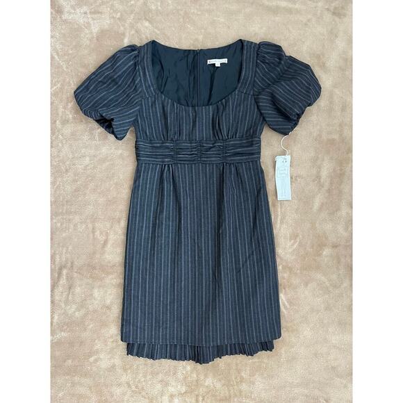 Nanette Lepore Dresses & Skirts - Nanette Lepore Puff Sleeve Pinstripe Dress Women’s Size 4 NWT
